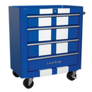 Sealey AP28204BWS 4 Drawer Retro Style Rollcab - Blue with White Stripes