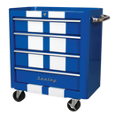 Sealey AP28204BWS 4 Drawer Retro Style Rollcab - Blue with White Stripes