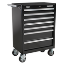 Sealey APCOMBOBBTK58 15 Drawer Black Topchest & Rollcab Combination with Ball Bearing Slides & 147pc Tool Kit