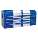 Sealey AP41104BWS 4 Drawer Wide Retro Style Topchest - Blue with White Stripes