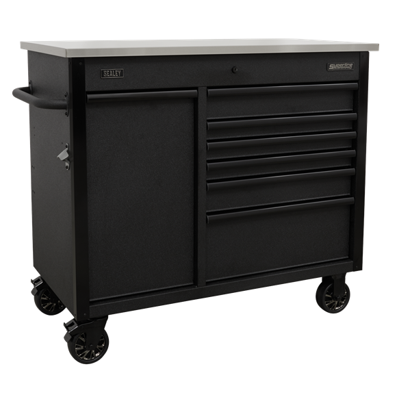 Sealey AP4206BE 1120mm Mobile Tool Cabinet with Power Tool Charging Drawer