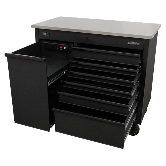 Sealey AP4206BE 1120mm Mobile Tool Cabinet with Power Tool Charging Drawer