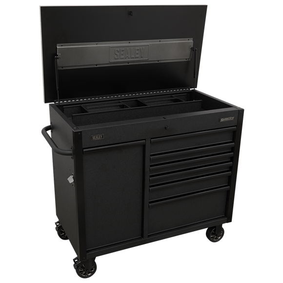 Sealey AP4206BE 1120mm Mobile Tool Cabinet with Power Tool Charging Drawer