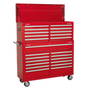 Sealey AP52COMBO1 23 Drawer Extra-Wide Roller Cabinet with Ball Bearing Slides - Red