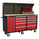 Sealey AP6310 10 Drawer Mobile Workstation with Backboard