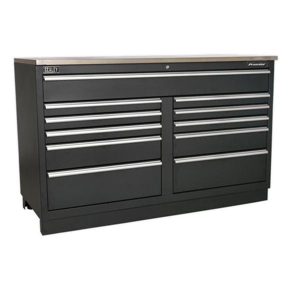 Sealey APMS04 11 Drawer 1550mm Heavy-Duty Modular Floor Cabinet