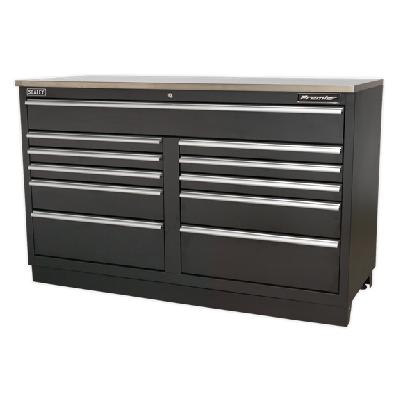 Sealey APMS04 11 Drawer 1550mm Heavy-Duty Modular Floor Cabinet