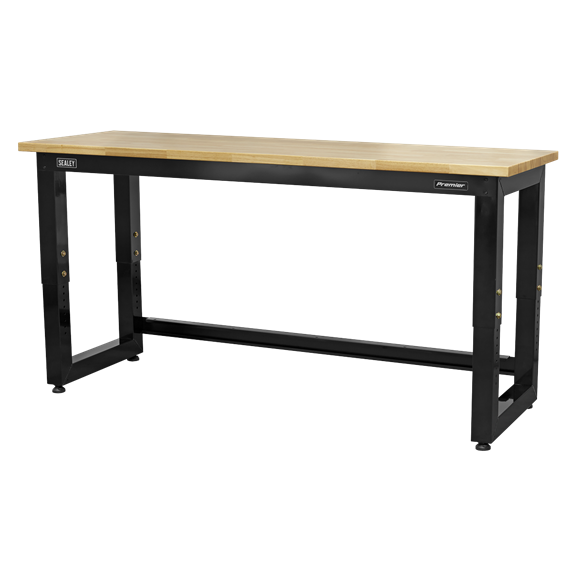 Sealey APMS22 1830mm Heavy-Duty Steel Adjustable Workbench with Wooden Worktop