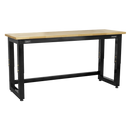 Sealey APMS22 1830mm Heavy-Duty Steel Adjustable Workbench with Wooden Worktop