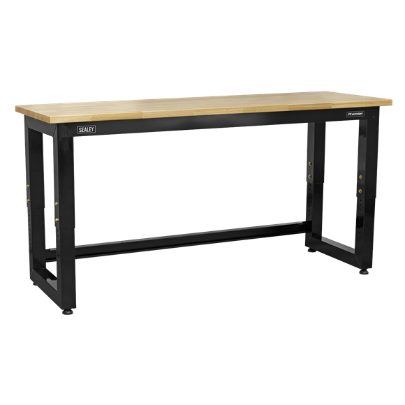 Sealey APMS22 1830mm Heavy-Duty Steel Adjustable Workbench with Wooden Worktop