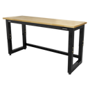 Sealey APMS22 1830mm Heavy-Duty Steel Adjustable Workbench with Wooden Worktop