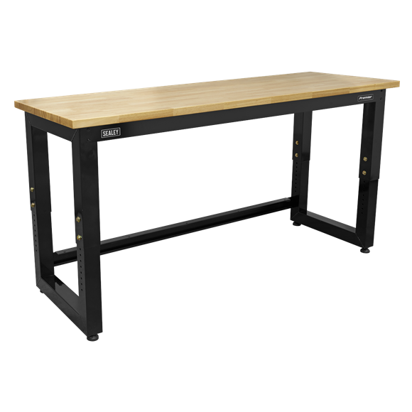 Sealey APMS22 1830mm Heavy-Duty Steel Adjustable Workbench with Wooden Worktop