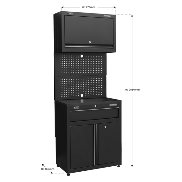 Sealey APMS2HFPD Rapid-Fit 1 Drawer Cabinet & Wall Cupboard