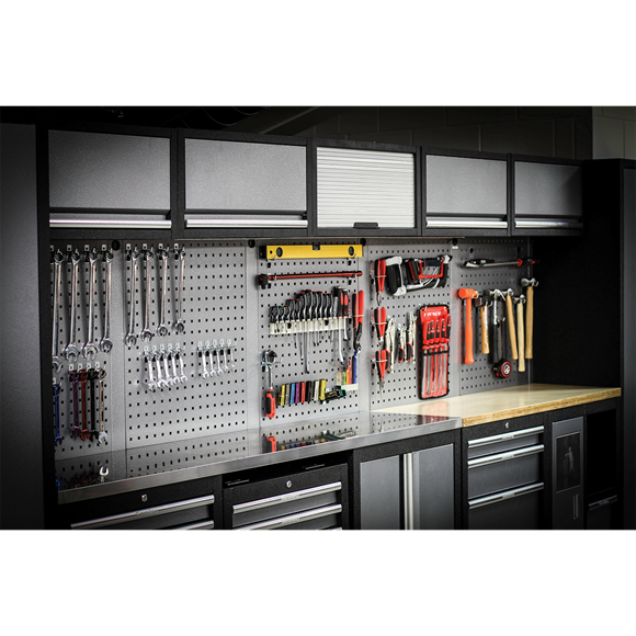 Sealey APMSSTACK01W Superline Pro 4.9m Storage System - Wooden Worktop