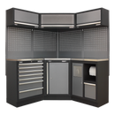 Sealey APMSSTACK08SS Superline Pro 1.6m Corner Storage System - Stainless Worktop