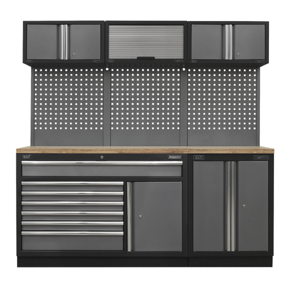 Sealey APMSSTACK11W Superline Pro 2.04m Storage System - Pressed Wood Worktop