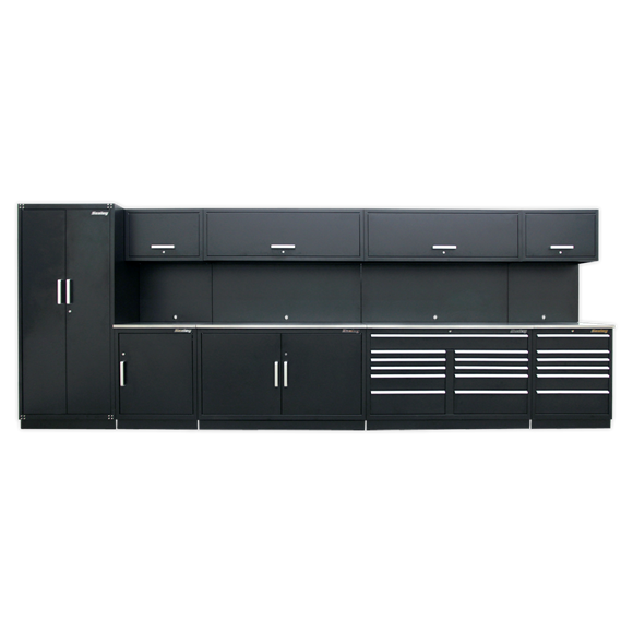Sealey APMSSTEEL Premier 5.6m Storage System - Stainless Worktop