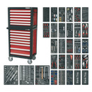 Sealey APTTC02 14 Drawer Tool Chest Combination with 1233pc Tool Kit