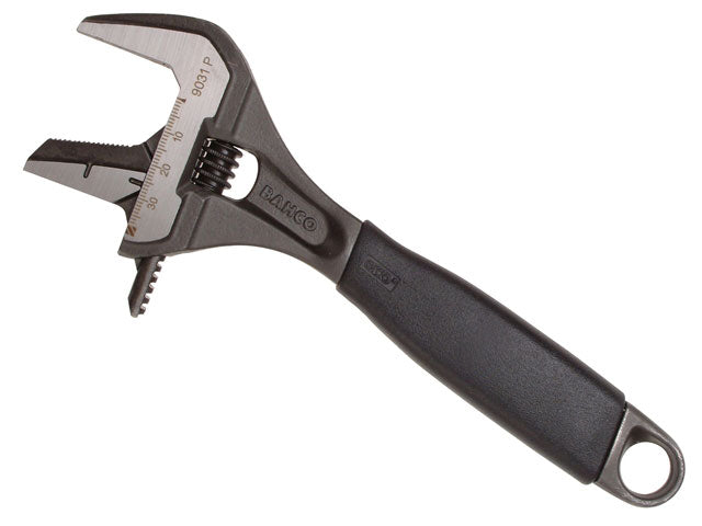 Bahco 9031P 8" Reversible Extra Wide Jaw Opening (38mm) Adjustable Wrench