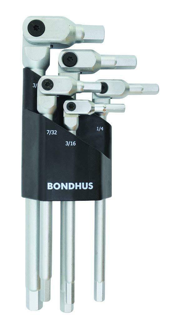 Bondhus HP5-1C-38R 5pc AF Imperial Hex-Pro Pivot Head Hexagon Key Wren