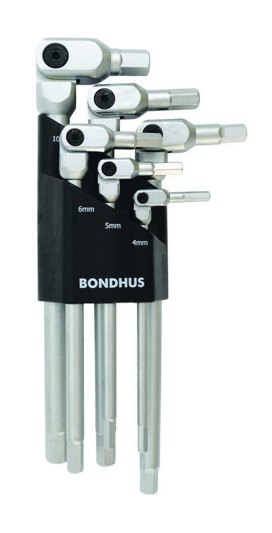 Bondhus HP6-1C-35R 6pc Metric Hex-Pro Pivot Head Hexagon Key Wrench Set 4-10mm