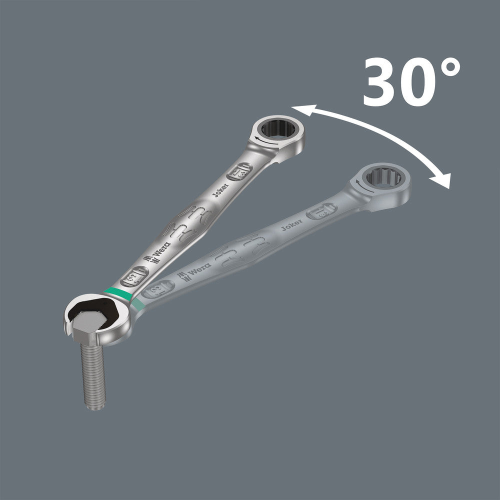 Wera Joker 4-Piece Imperial Combination Ratcheting Wrench Set – 05073295001 With Pouch
