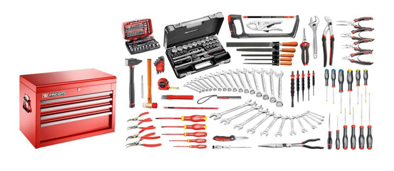 Facom 2074.M130A 165pce Industrial Maintenance Tool Kit C/W BT.C4T Tool Chest
