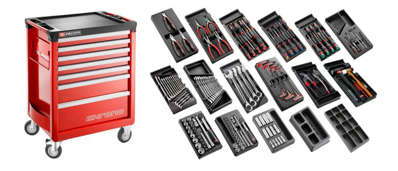 Facom CM.166 160pce Tool Kit C/W CHRONO.7M3A Roller Cabinet