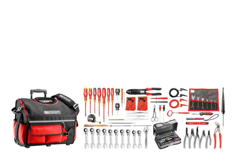 Facom BSR20.EL34 101pce Electricians Tool Kit C/W BS.R20 Roller Tool Bag