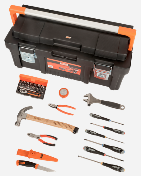 Bahco 4750PTB65TS5 37pce General Purpose Toolkit in Plastic Tool Box