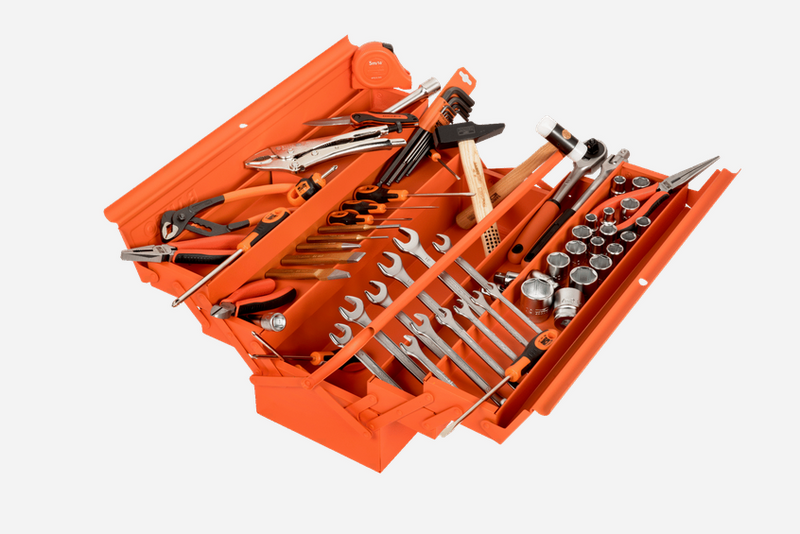 Bahco 3149-ORTS1 69pce General Purpose Tool Kit in Cantilever Metallic Box