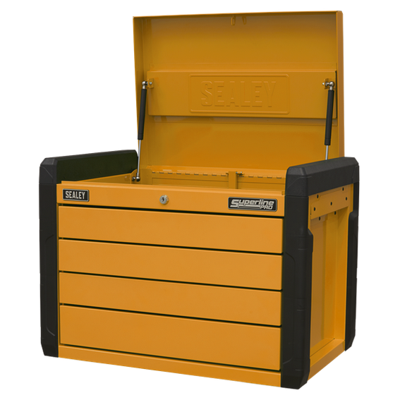 Sealey APPD4O Orange 4 Drawer Push-to-Open Topchest with Ball-Bearing Slides