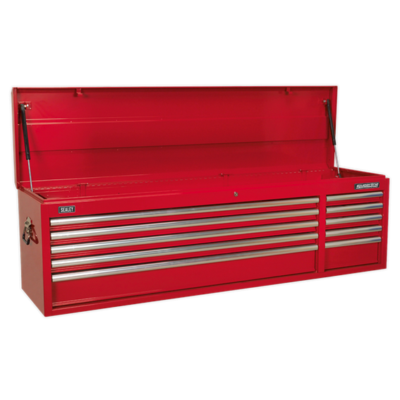 Sealey AP6610 10 Drawer Topchest with Ball-Bearing Slides - Red