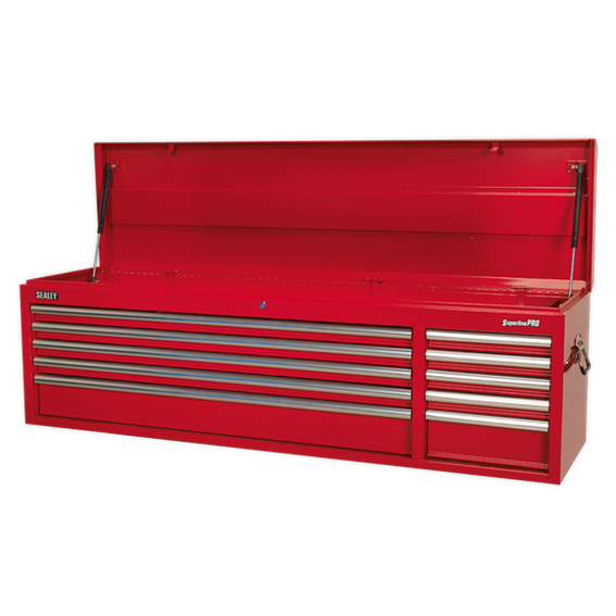 Sealey AP6610 10 Drawer Topchest with Ball-Bearing Slides - Red