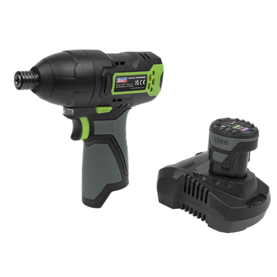 Sealey CP108VCID 10.8V 2Ah SV10.8 Series 1/4"Hex Drive Cordless Impact Driver Kit