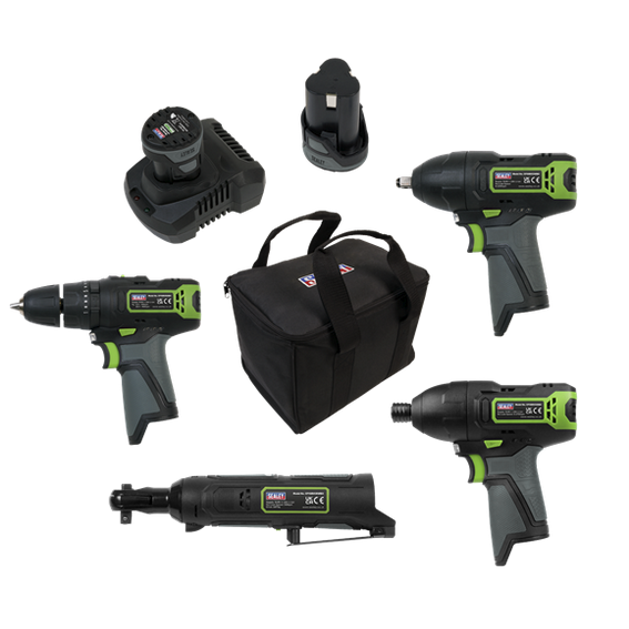 Sealey CP108VCOMBO2 4pce 10.8V SV10.8 Series Cordless Combo Kit C/W 2 Batteries