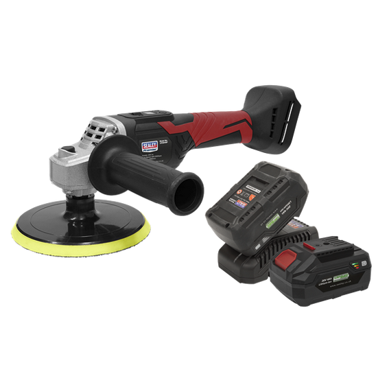 Sealey CP20VRPKIT2 20V 4Ah SV20 Series Ø150mm Cordless Rotary Polisher Kit - 2 Batteries