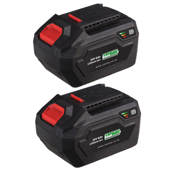 Sealey BK06 20V 6Ah Lithium-ion Power Tool Battery Pack Kit for SV20 Series