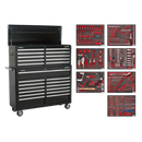 Sealey TBTPBCOMBO4 23 Drawer with Ball-Bearing Slides Tool Chest Combination - Black with 446pc Tool Kit