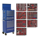 Sealey TBTPCOMBO5 14 Drawer Tool Chest Combination with 446pc Tool Kit - Blue