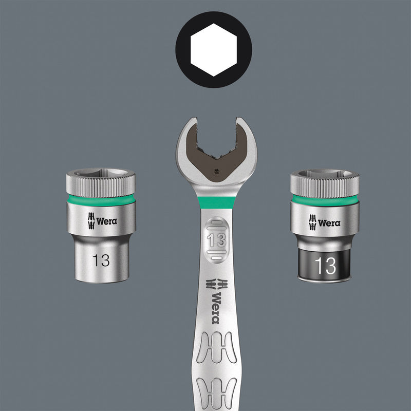 Wera 003721 6mm 8790 HMA Holding Function Zyklop Socket, 1/4"