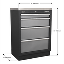 Sealey APMS51 680mm 4 Drawer Modular Floor Cabinet
