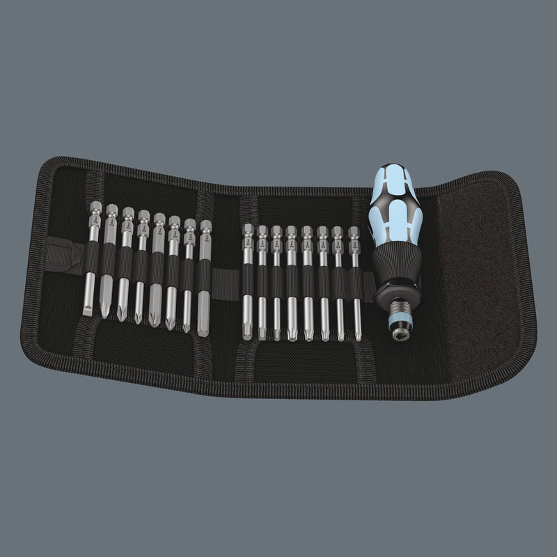 Wera 071117 17pc Kraftform Kompakt 60 Stainless, Imperial