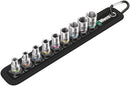 Wera 003883 9pc Belt A 4 Zyklop Socket Set, 1/4"