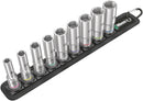Wera 004545 9pc Belt B Deep 1 Socket Set, 3/8"