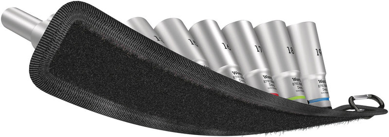 Wera 004545 9pc Belt B Deep 1 Socket Set, 3/8"
