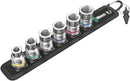 Wera 003995 7pc Belt C 1 Zyklop Holding Function Socket Set, 1/2"