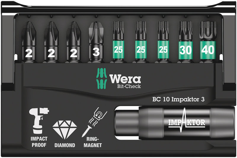 Wera 057683 10pc Bit-Check 10 Impaktor 3