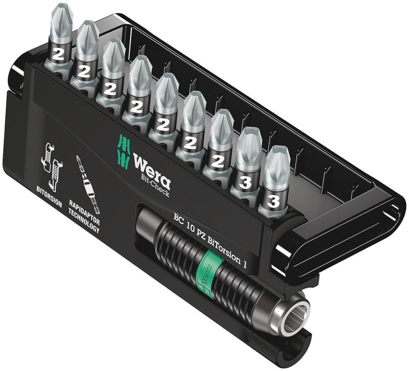 Wera 056368 10pc Bit-Check 10 PZ BiTorsion 1
