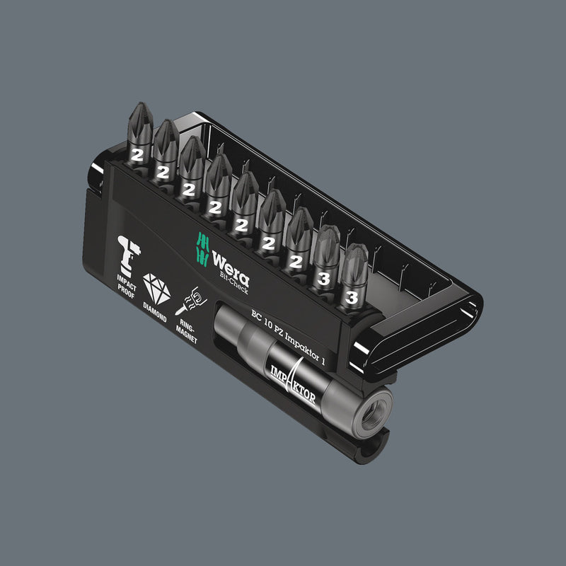 Wera 057684 10pc Bit-Check 10 PZ Impaktor 1